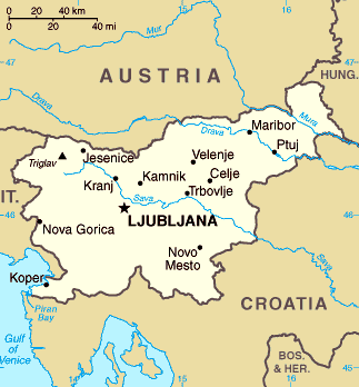 Mapa Słowenii
